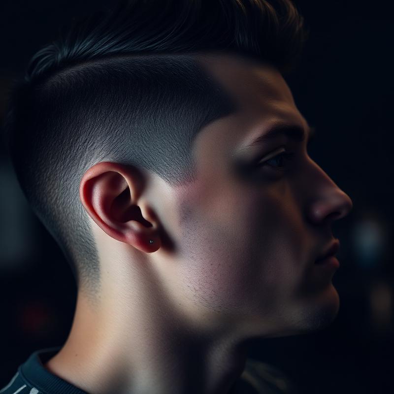 Tuns fade modern pentru bărbați la Barber House